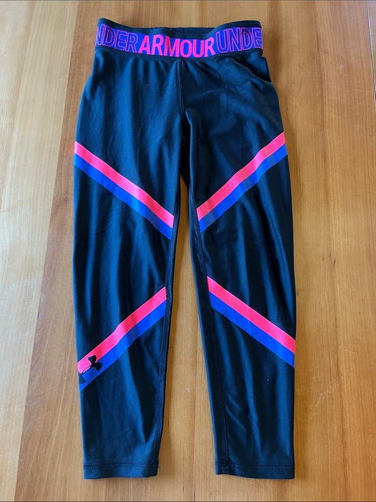 Under Armour Pants - Under Armour Black Leggings with Pink and Purple Accent